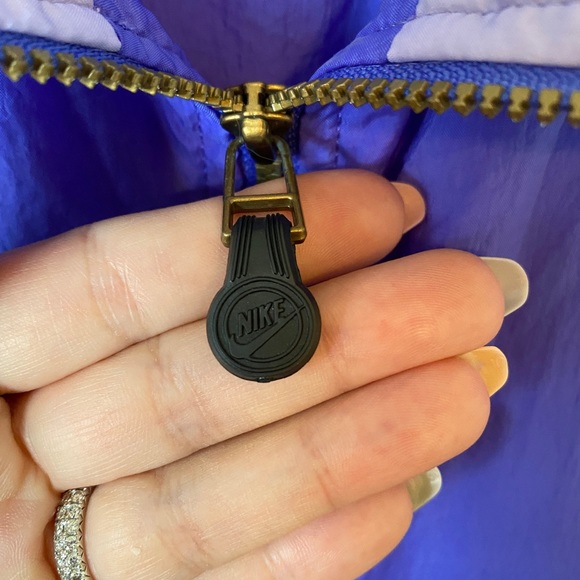 VTG Nike White Tag Windbreaker Jacket Purple Abstract Print Color Block - Picture 7 of 8